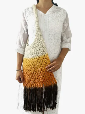 Ombre Macrame Tote Bag