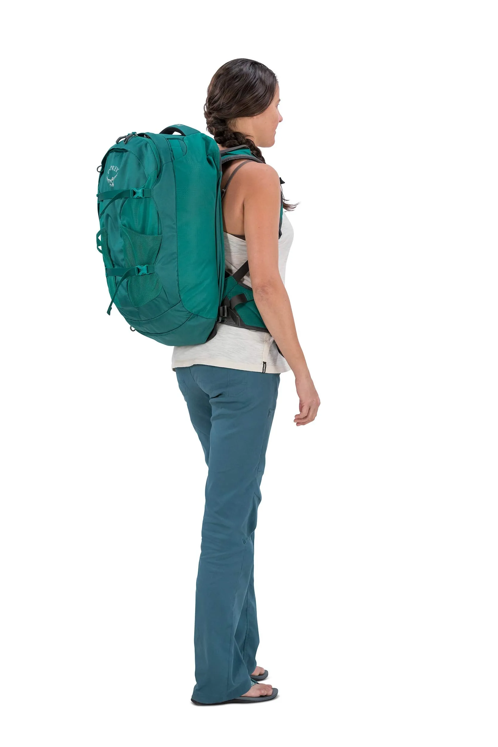 Osprey Packs Fairview 40 Women's Travel Backpack, Rainforest Green, X-Small/Small