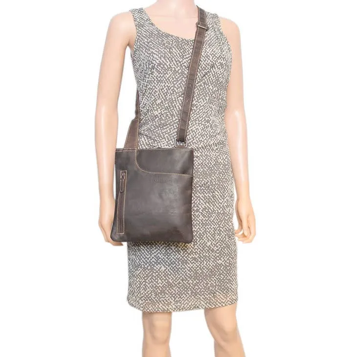 Patricia Real Leather Crossbody Shoulder Bag