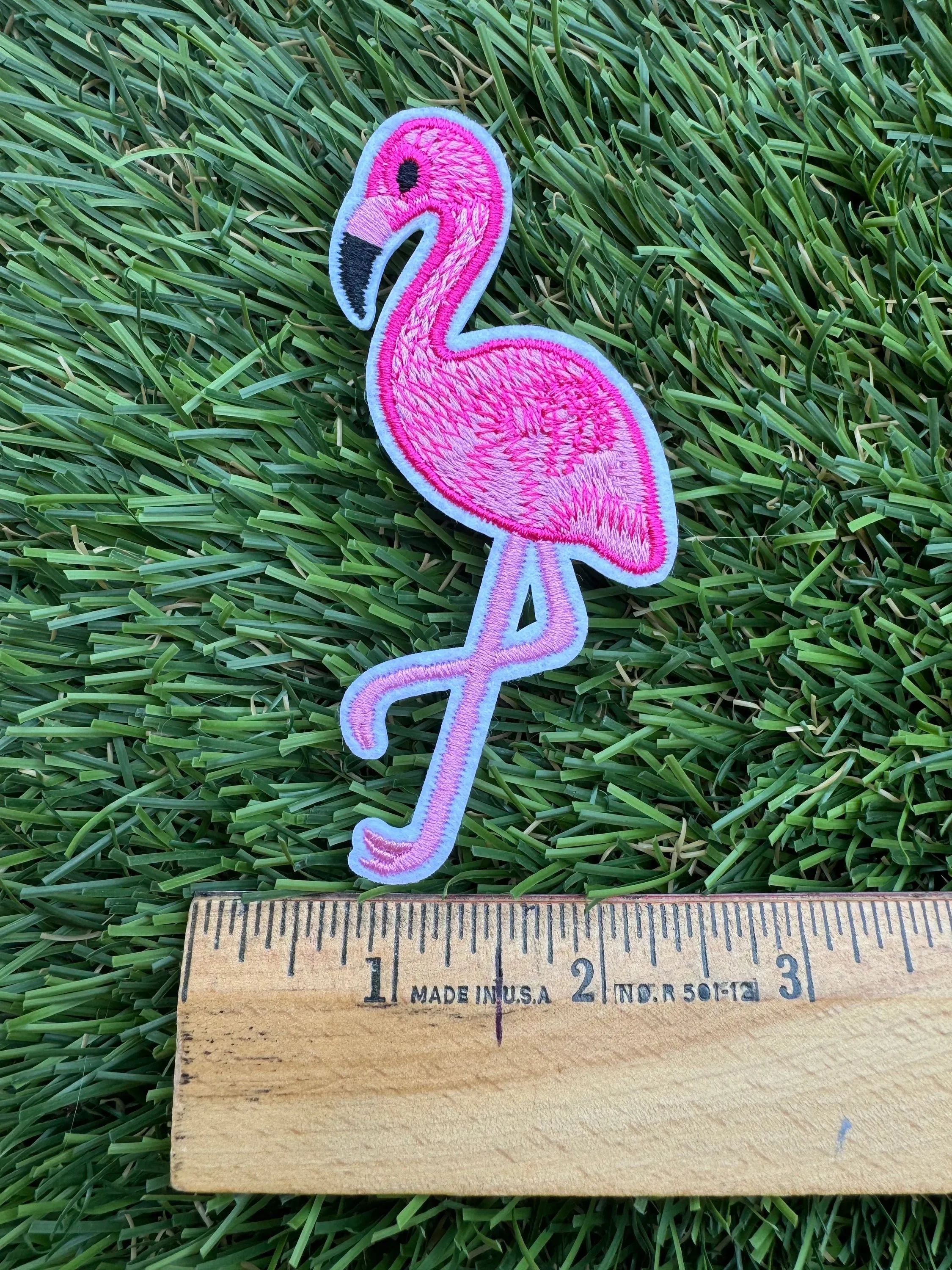 Pink Flamingo Iron On Patches