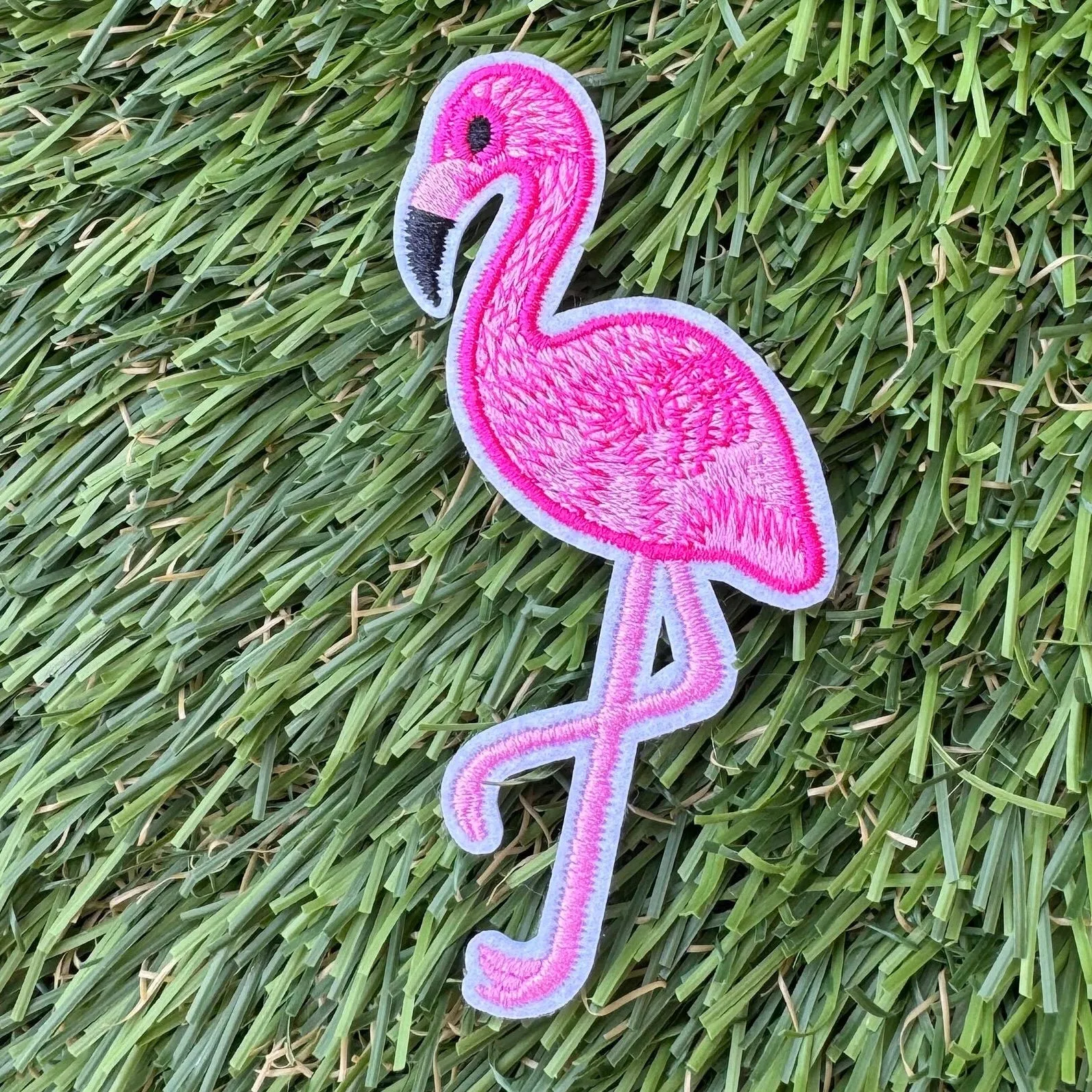 Pink Flamingo Iron On Patches