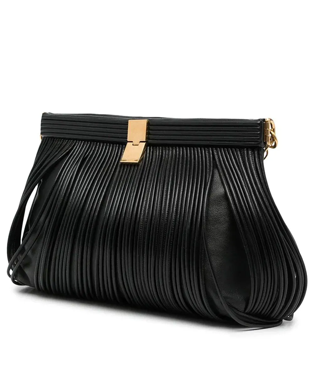 Rolo Frame Clutch in Black
