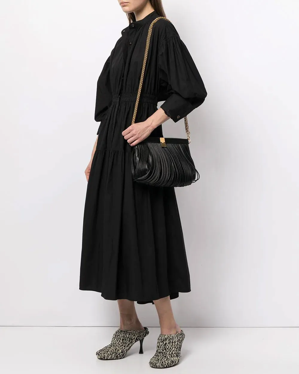 Rolo Frame Clutch in Black