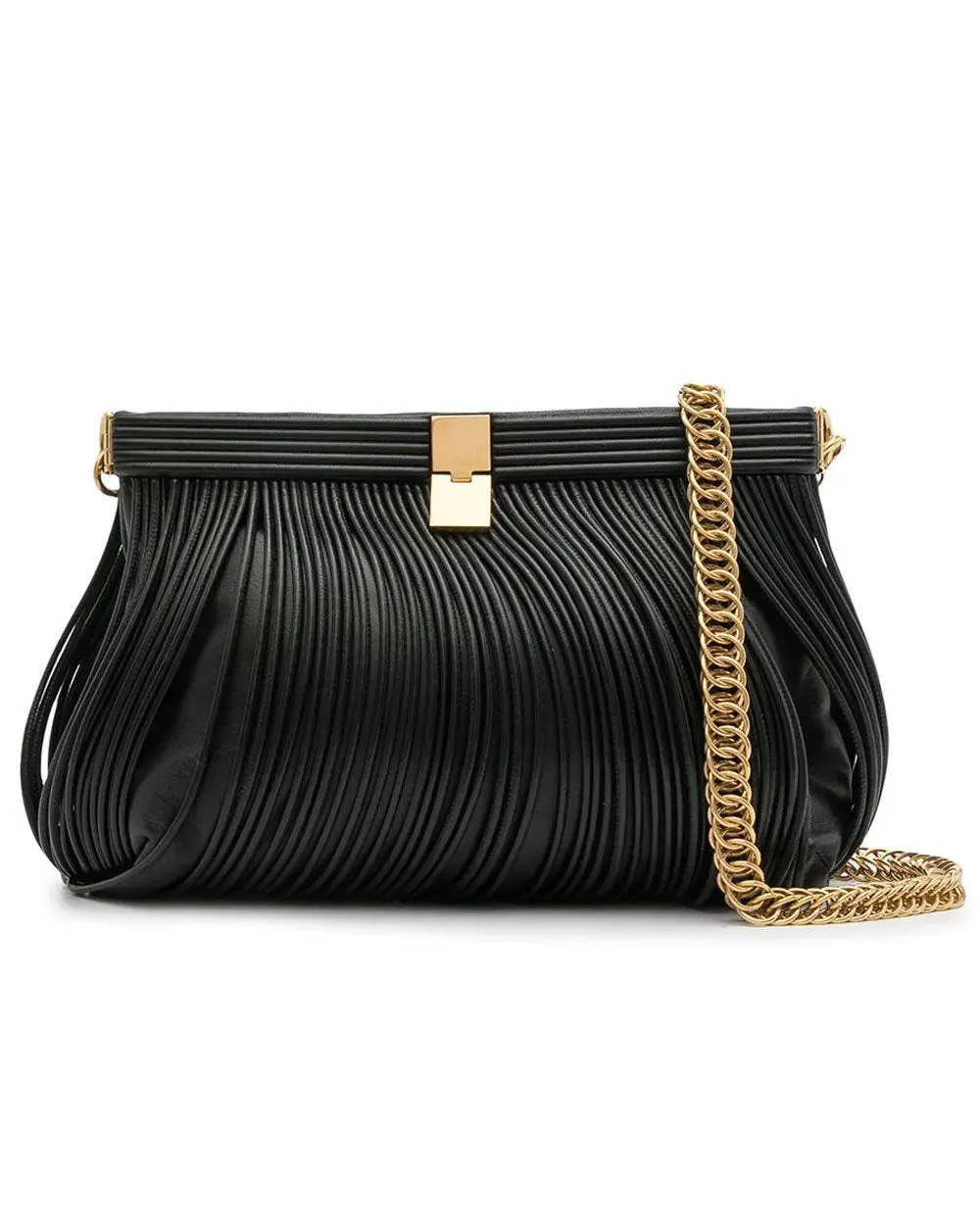 Rolo Frame Clutch in Black
