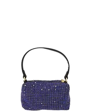 Royal Blue Rhinestone Petite Convertible Clutch Bag