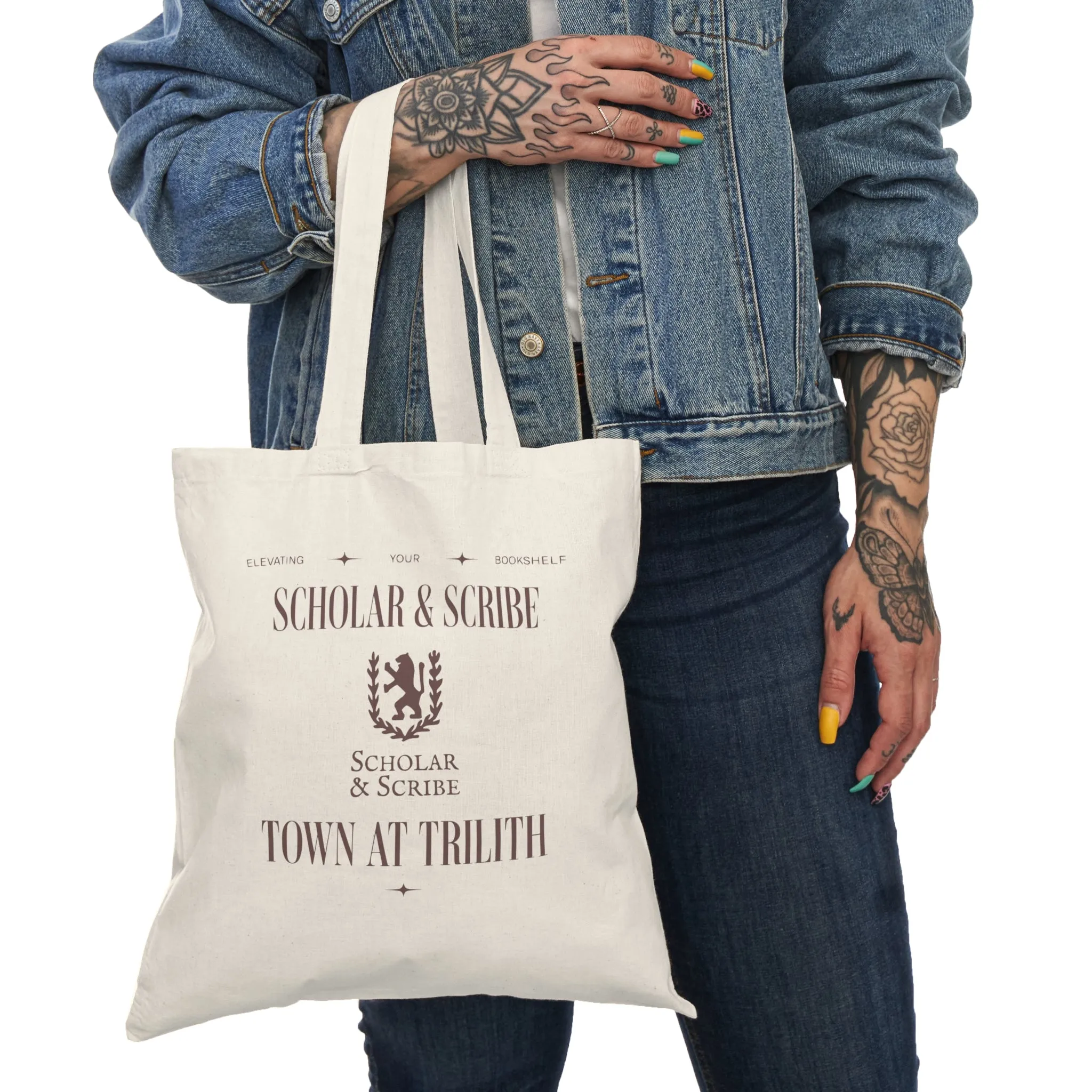 Scholar & Scribe Elevating Your Bookshelf Natural Tote Bag
