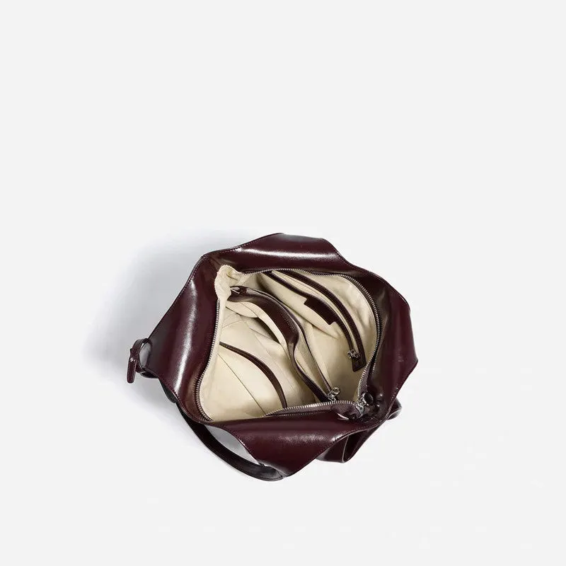 SEALBEER 2025 autumn and winter shoulder bag cowhide high-end fashion oblique bag women's large-capacity versatile commuter leisure bucket bag