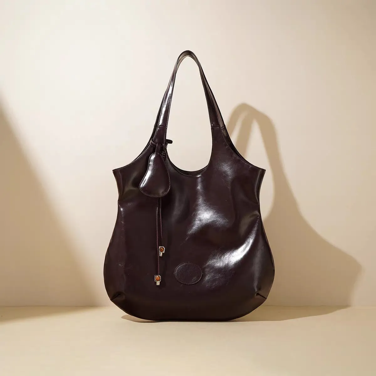 SEALBEER 2025 autumn and winter shoulder bag cowhide high-end fashion oblique bag women's large-capacity versatile commuter leisure bucket bag