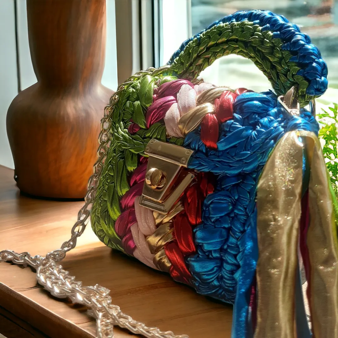 Shiroli Handmade Designer Metallic Particolored Mini Bag