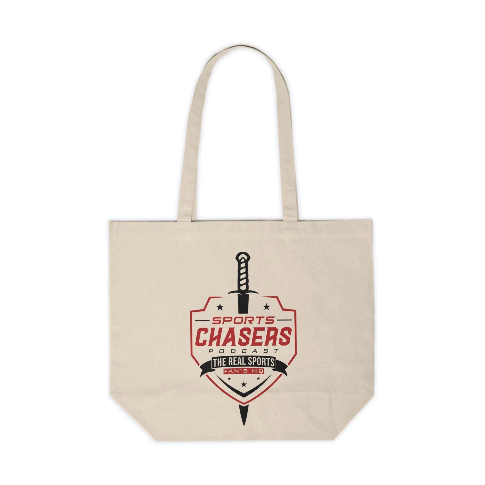 Sports Chasers Podcast "New" The Real Sports Fan's HQ Canvas Shopping Tote
