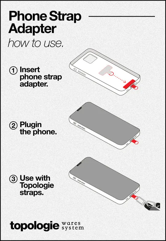 Topologie D-Ring Phone Strap Adapter Black