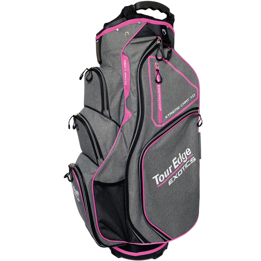 Tour Edge Exotics Xtreme 7.0 Womens Golf Cart Bag Pink