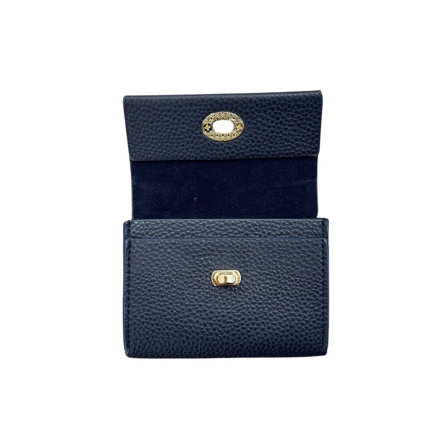 Turn Lock Faux Leather Wallet With Gold Clasp- In 3 Colors