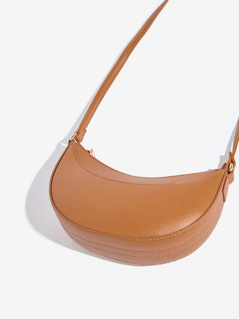 Westside Tan Baguette Bag