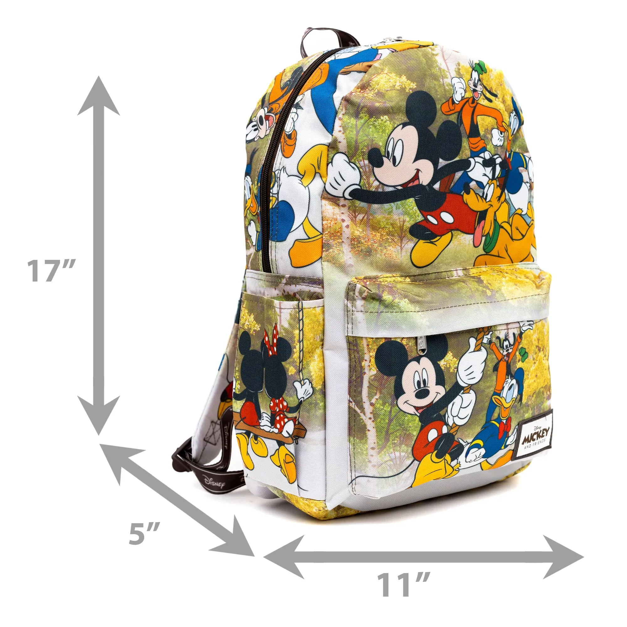 WondaPop Mickey and Friends 17" Full Size Nylon Backpack