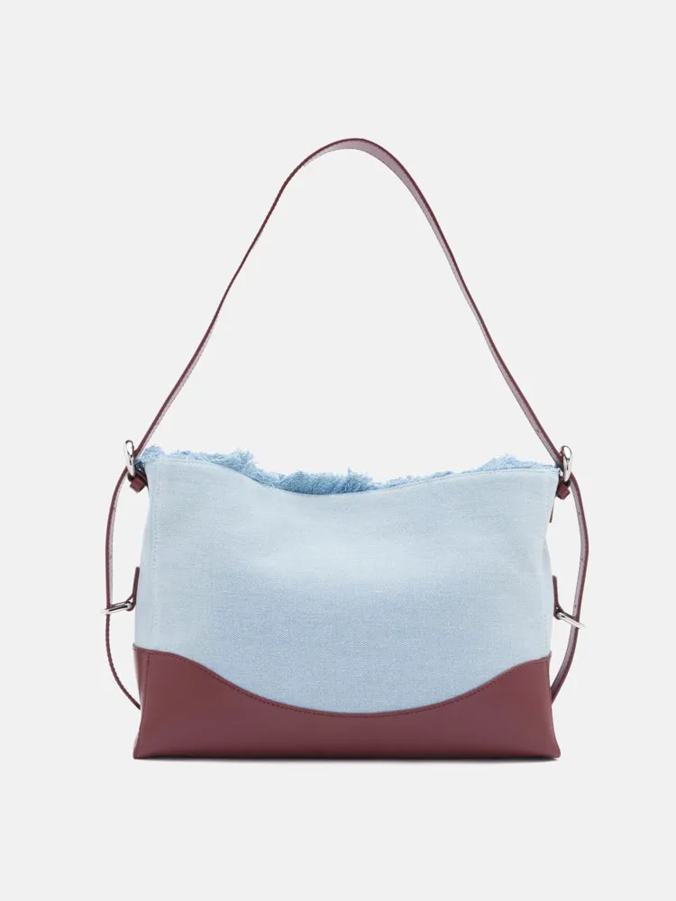 Wrenley Denim Fringe Bag