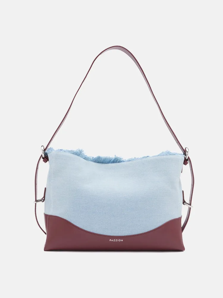 Wrenley Denim Fringe Bag